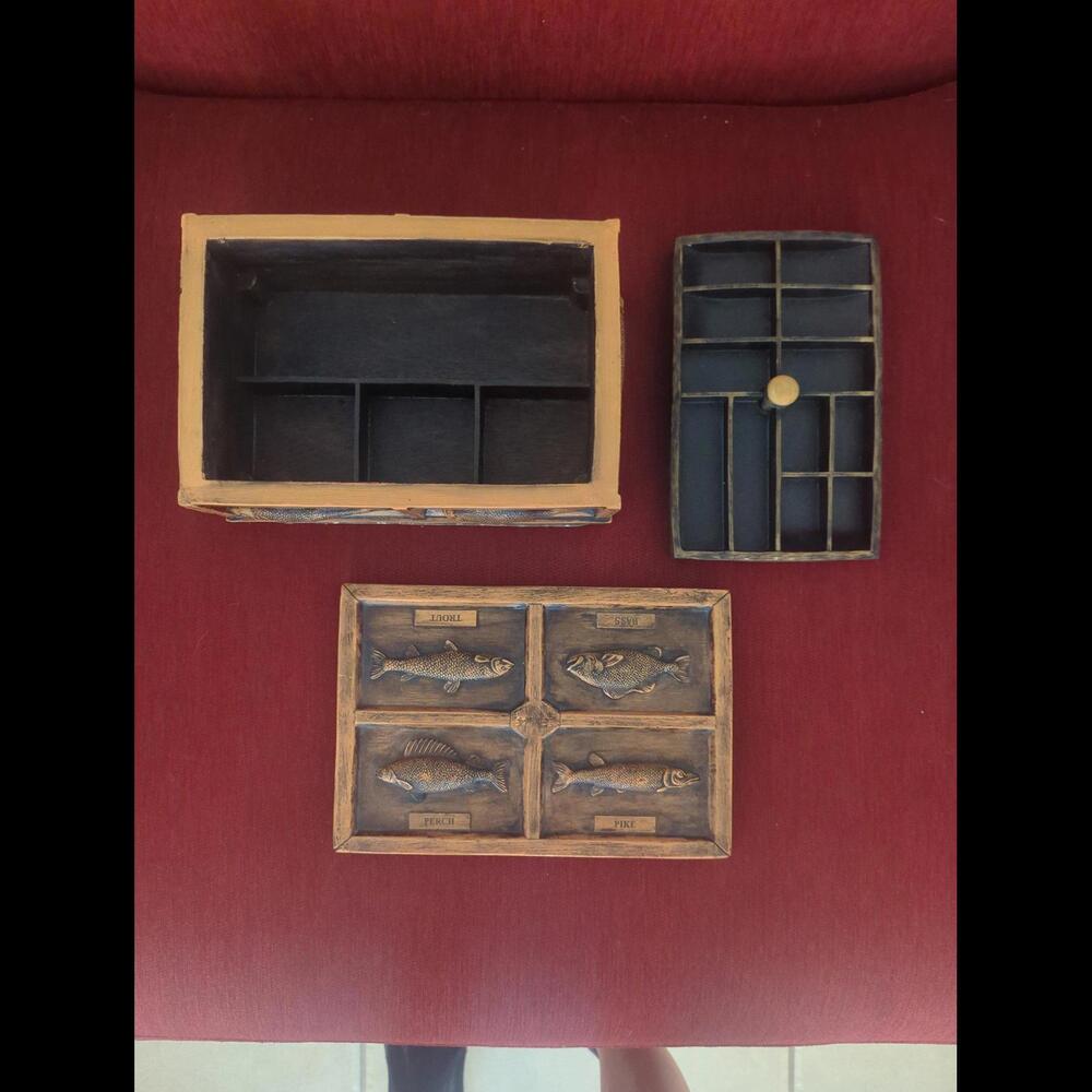 Vintage Fishermans Tray Organizer